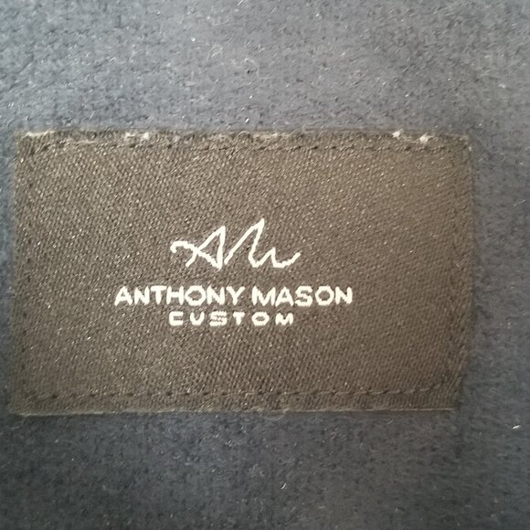 Men's Navy Check Flannel Shirt Anthony Mason Custom Atlanta Size XXL - Picture 3 of 8